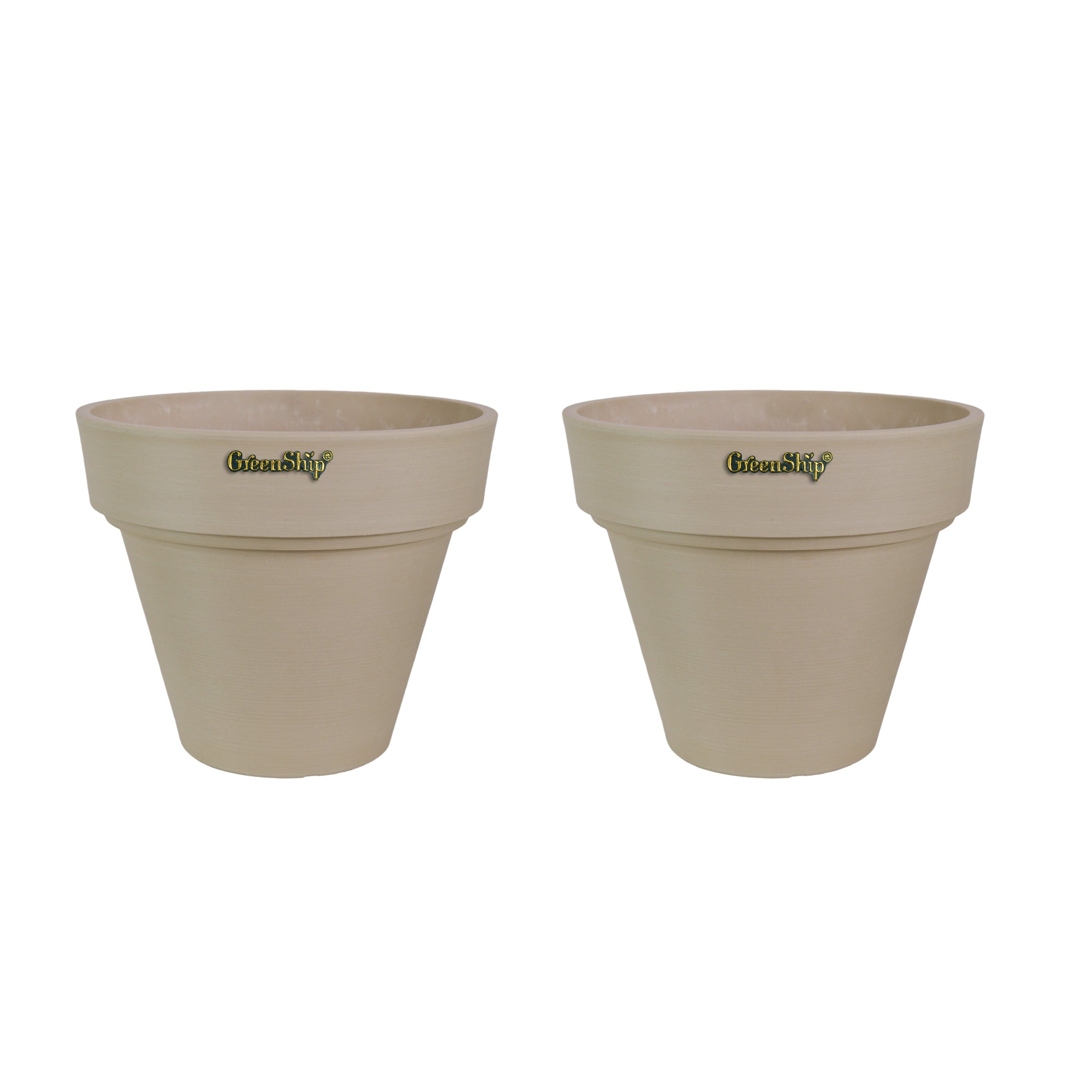 12 Inch Large Plant Pot With Drainage Holes & Saucer - Modern White Plastic Planter For Indoor Outdoor Plants