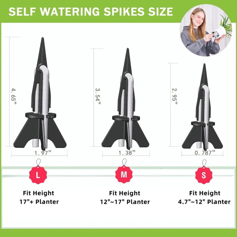 4-Pack Self-Watering Spikes