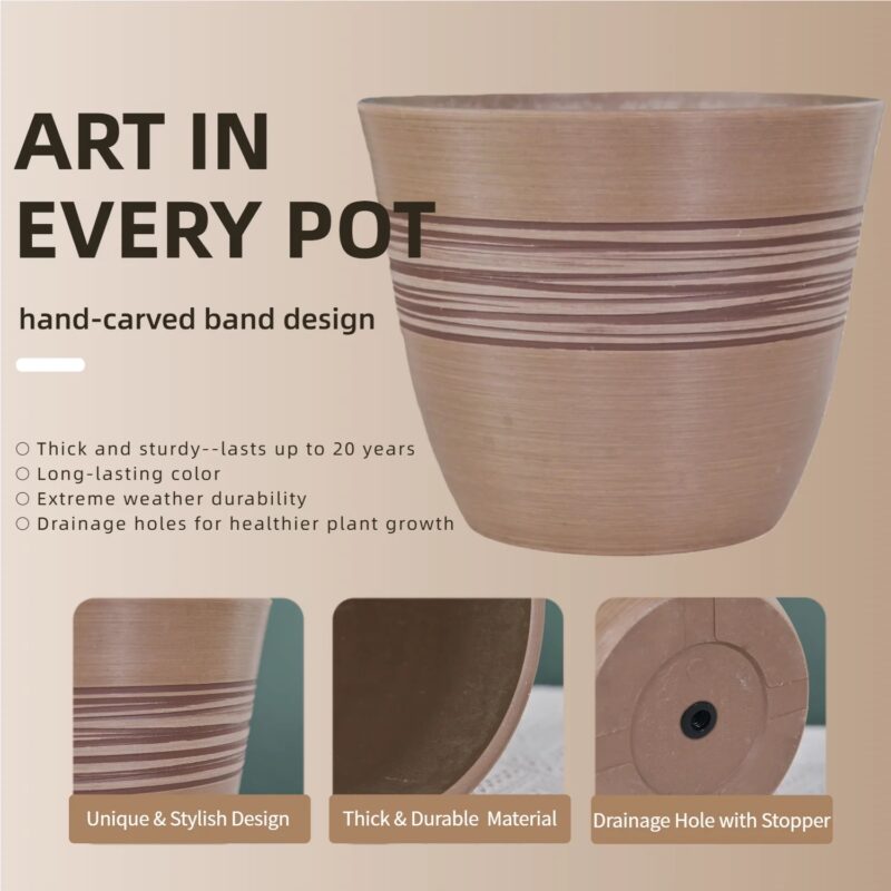 decorative flower pots with drainage holes