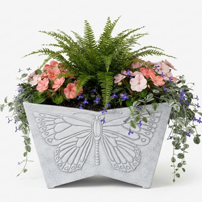 GreenShip 16 Inch Butterfly Relief Planter