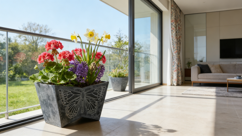 GreenShip 16 inch Butterfly Relief Planter
